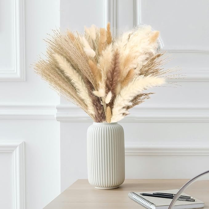 610 PCS Dried Pampas Grass Decor, Dried Flower Bouquets for Wedding, Home, Centerpiece Table, Modern Home, Western Living Room, Nurserie, Nursery, Boho Room, Beach, Women Office, and Boho Decor