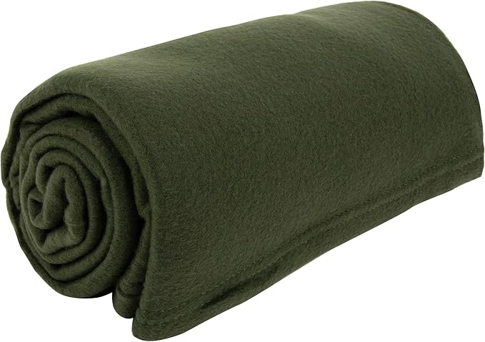 50x60 Throw Blankets, Ultra Soft Hypoallergenic Fleece Fall Throw Blanket for Livingroom, Couch, Chair, Bed, Olive Green
