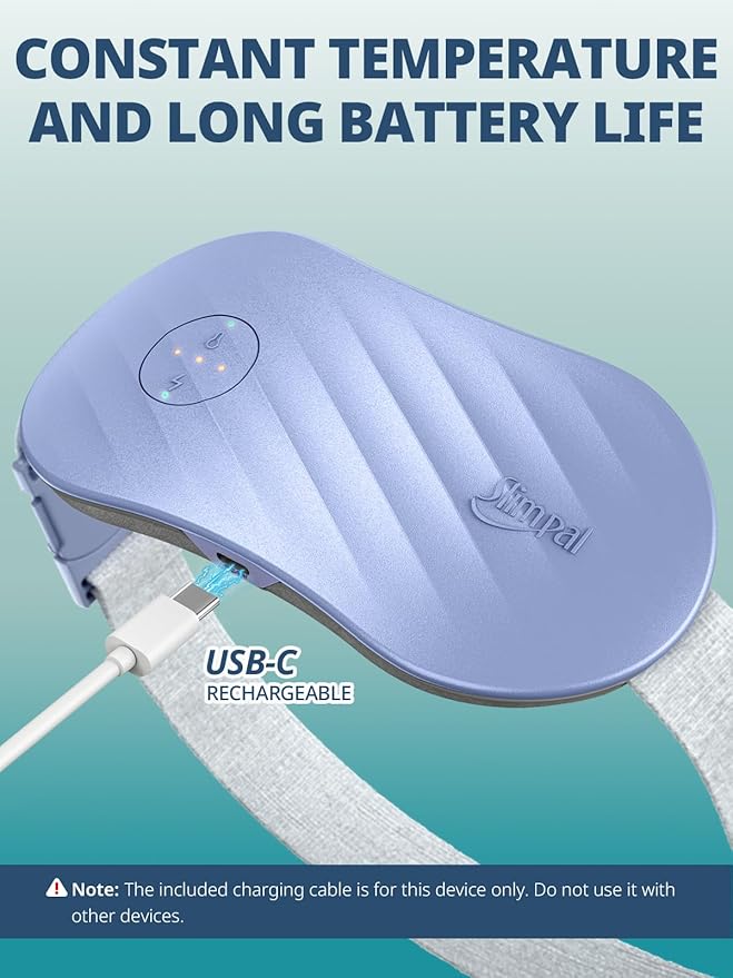 Slimpal Portable Heating Pad for Cramps, FSA HSA Eligible, Rechargeable Electric Heat Belt for Period Pain Relief, Menstrual Heated Pad Birthday Gifts for Women and Girls, Pink