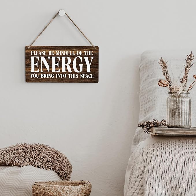 Inspirational Zen Wall Art, Positive Affirmations Wall Decor, Meditation Room Decor Spa Decor Spiritual Wall Art Decor Hanging Sign Wood Plaque Block for Home Office Bathroom Bedroom