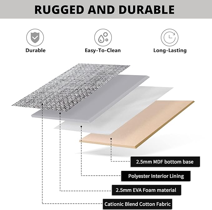 DECOMOMO Storage Bins Fabric Storage Baskets for Shelves, Linen Closet Organization Toys Nursery (Beige and White, Large - 3 Pack)