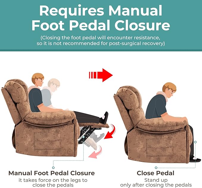 Recliner Chair Modern Ergonomic Lounge Swivel Single Sofa Seat Living Room Recliners on Clearance Foam Filling