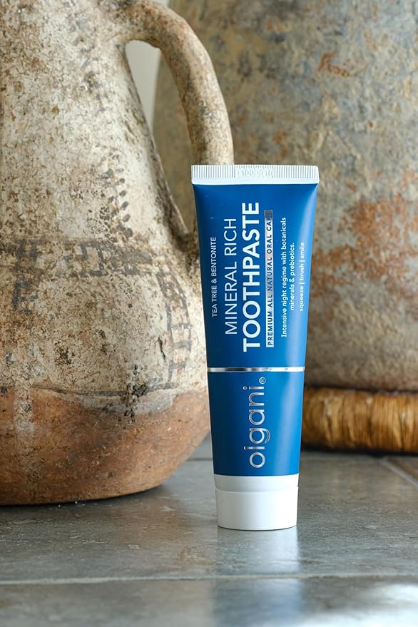 | Mineral Rich Toothpaste | Remineralizing Night-Time Formula with Bentonite Clay | Flouride-Free | Coconut Oil | Tea Tree & Peppermint | Safe for Kids | 2.53 Fl.Oz