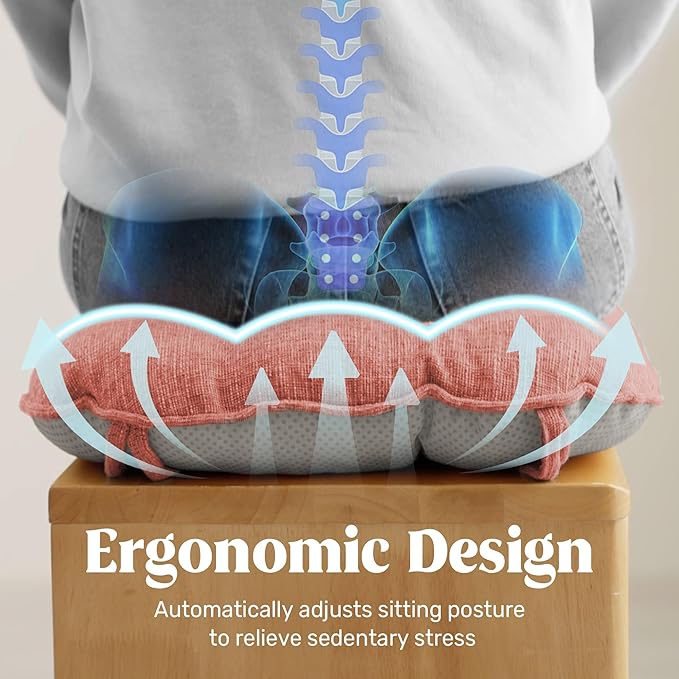 puredown® Chair Cushions for Dining Chairs, Tufted Memory Foam Chair Pads with Non-Slip Backing, Kitchen Seat Cushions with Ties, Washable Seat Pads Set of 4, 15.5" x 15.5" x 4", Pinky