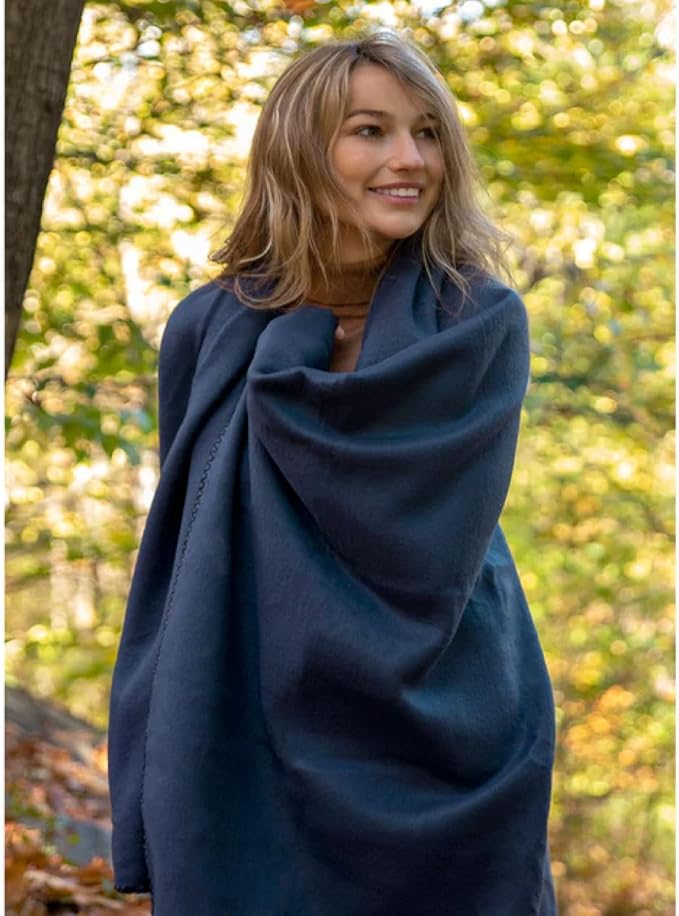 50x60 Throw Blankets, Ultra Soft Hypoallergenic Fleece Fall Throw Blanket for Livingroom, Couch, Chair, Bed, Navy Blue