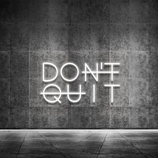 Don't Quit LED Neon Sign for Wall Decor, DO IT Neon Lights Party Decorations, USB Powered Switch Lighting Adjustable for Office, Gym, Man Cave, Gamer Room Decor
