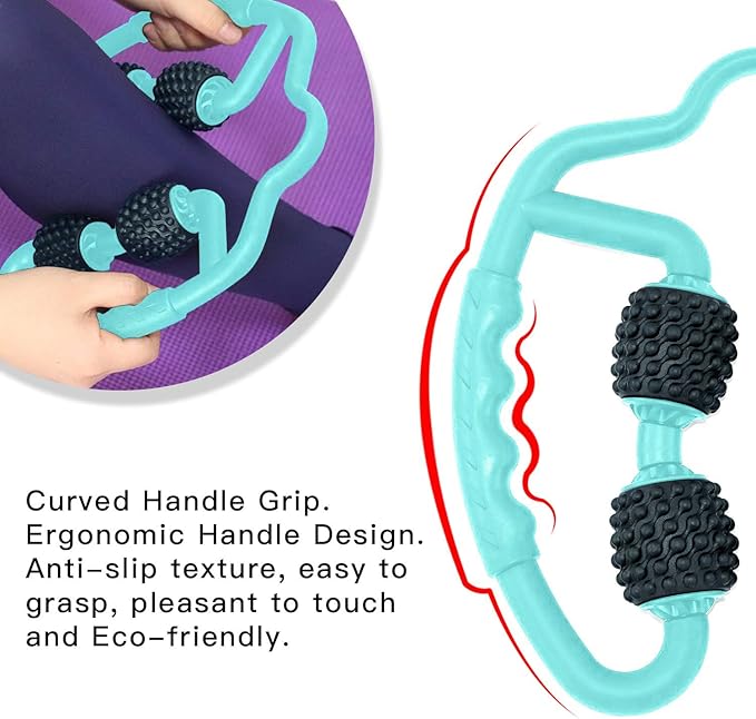 Cellulite Massage Tool Deep Fascia Massager & Dimpled Skin Remover for Legs - Anti-Cellulite Roller Tech with Lymphatic Drainage, Smooth Skin & Pain Relief for Thighs & Buttocks Sculpting