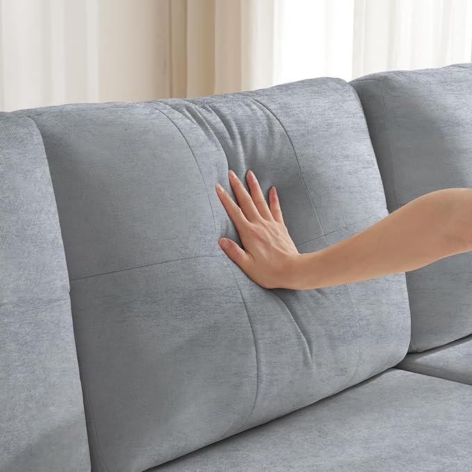 Waxberry Sectional Sofa Couch, Pull Out Couch Sleeper Sofa Bed with Storage for Living Room, Reversible Chaise, Side Pockets & Dual USB/Type-C Ports, Includes 1 Blanket, Grey
