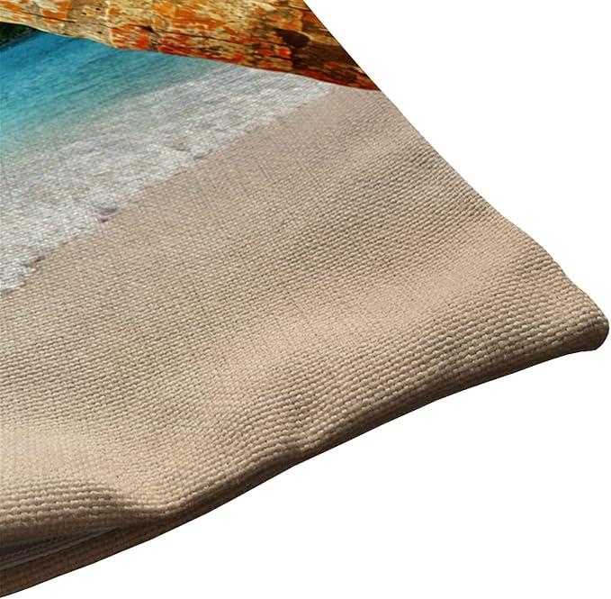 Farmhouse Decorative Outdoor Throw Pillow Covers for Couch Sofa Bed Tropical Palm Tree ANSE Lazio Beach at Praslin Island Pillow Cover Modern Decor Pillow Case 12 x 20 Inch Jcp133