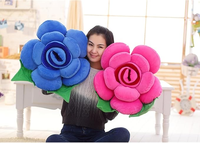 Plush Flower Pillow, Cushion, Office, Home, Sofa, car Decoration, Valentine's Day, Thanksgiving, 50cm(19.68 inch), Pink