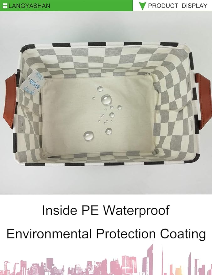 LANGYASHAN Rectangular Storage Bin Collapse Canvas Fabric Cartoon Storage Basket with Handles for Organizing Home Kitchen Boys and Girls Toys Office Closet Shelf Baskets (Rec-Racing flag)