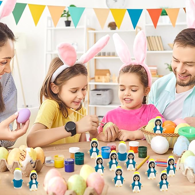 50 Pcs Mini Virgin Mary Figurines Bulk – 1.38" Little Mary Statues, Blue and White Holy Mother Figures for Religious Party Favors, VBS, Catholic Mini Gifts