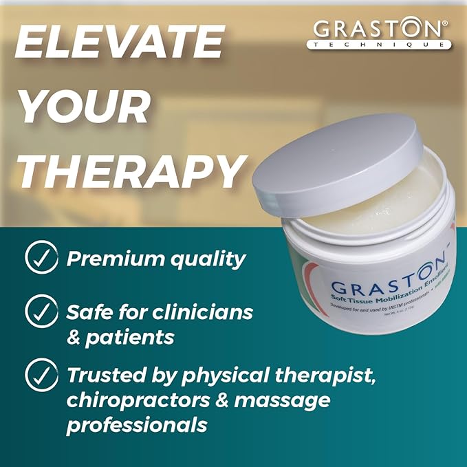 Graston Technique Arnica Soft Tissue Emollient - 4oz Jar Pro-Grade Therapy Cream for IASTM, Massage, Relief and Recovery, 1-Pack