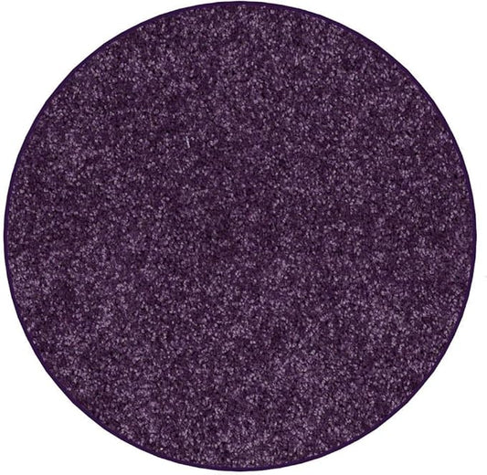 KOECKRITZ Soft and Colorful Kids Classroom Area Rugs (Passes Flammability Pill Test) Many Sizes and Bright Colors to Select from (7' Round, Eggplant)