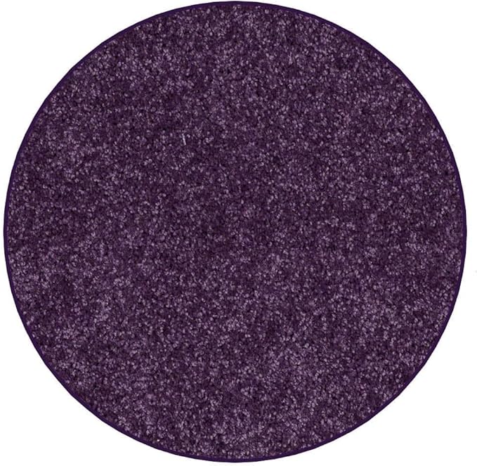KOECKRITZ Soft and Colorful Kids Classroom Area Rugs (Passes Flammability Pill Test) Many Sizes and Bright Colors to Select from (6' Round, Eggplant)