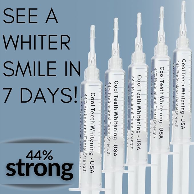 Teeth Whitening Gel Refill for Trays - Professional Strength 44% Carbamide Peroxide Formula - Fast & Effective Bleaching Solution for a Brighter Smile