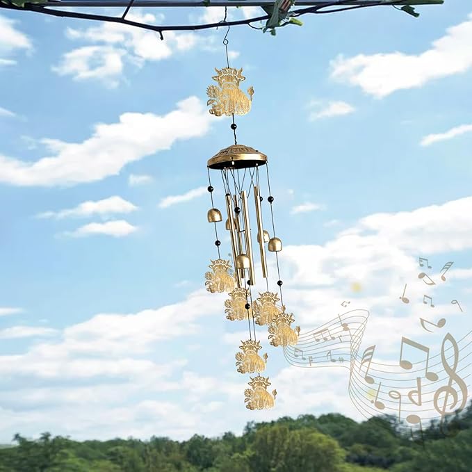 Highland Cow Wind Chimes for Outside,Metal Highland Cow Decor Windchimes Indoor/Outdoor Garden Patio Yard Home Decoration,Gifts for Men Women,Mom Grandma Wife Friends Birthday, Sympathy Memorial