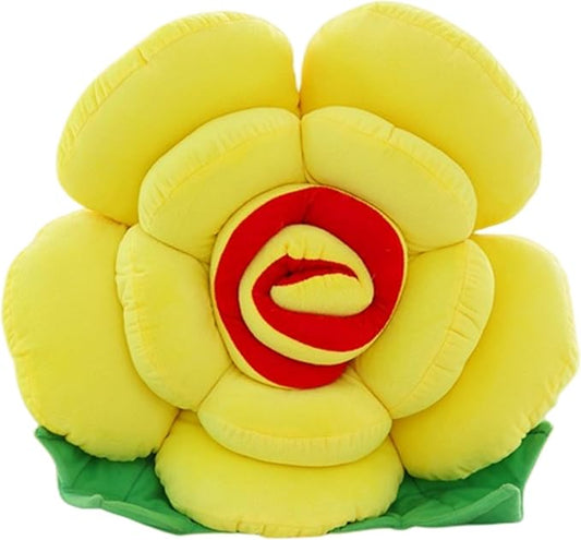 Plush Flower Pillow, Cushion, Office, Home, Sofa, car Decoration, Valentine's Day, Thanksgiving, 60cm(23.62 inch), Yellow
