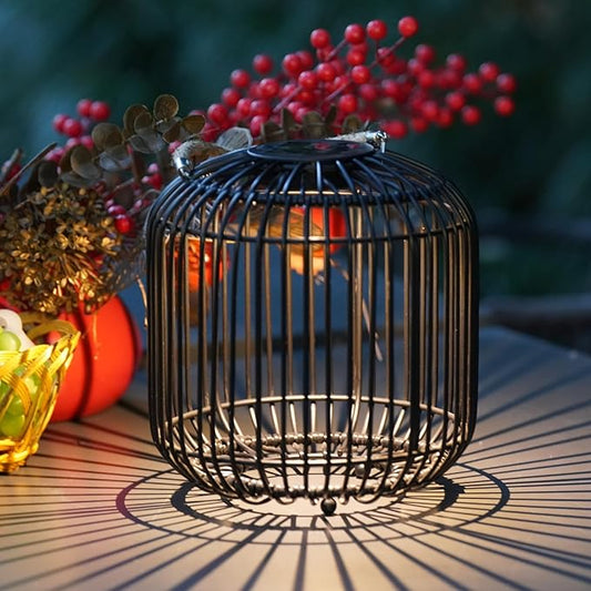 Solar Yard 1-Pack Outdoor Solar Lamp, Water-Resistant Lights for Outside Hanging Lantern Table Lamp Lights Decoration for Garden, Yard, Patio, Porch, Trees, Pathway, Black
