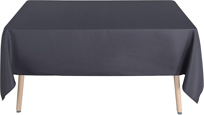 sancua Rectangle Tablecloth - 60 x 120 Inch - Stain and Wrinkle Resistant Washable Polyester Table Cloth, Decorative Fabric Table Cover for Dining Tables, Buffet Parties and Camping, Grey
