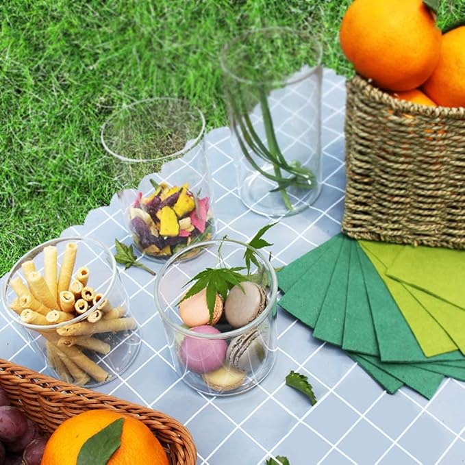 SIXAQUAE Glass Food Storage Containers Jar Seal Bamboo Lids 4 Packs 1000ml Airtight Canister Organization Sets Stackable…