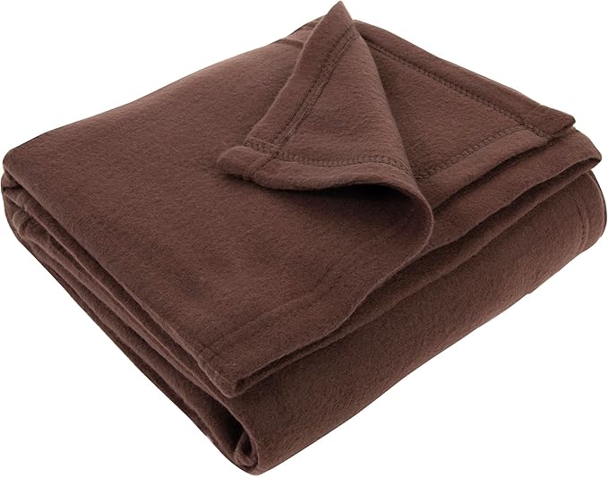 50x60 Throw Blankets, Ultra Soft Hypoallergenic Fleece Fall Throw Blanket for Livingroom, Couch, Chair, Bed, Brown