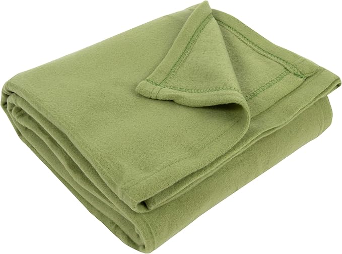 50x60 Throw Blankets, Ultra Soft Hypoallergenic Fleece Fall Throw Blanket for Livingroom, Couch, Chair, Bed, Fern Green