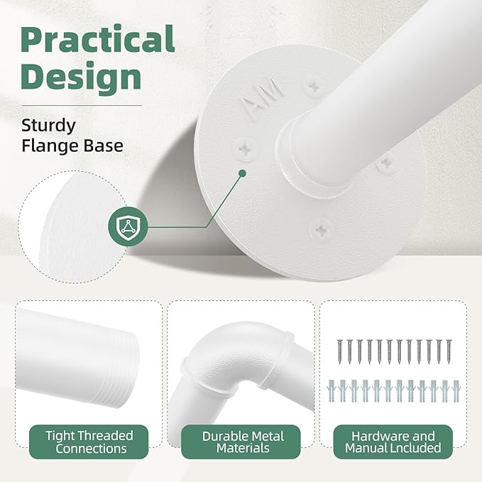 Plant Hanger Indoor with 6 Hanging Chains Hanging Planters for Indoor Plants Hanging Plant Holder Window Plant Shelves White Metal Rod(Pot not Included