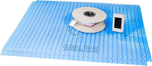 All-in-one Electric Radiant Floor Heating Kit 70 Sq Ft 120V with 2855401 Thermo Basic Non-programmable Thermostat, Heat Uncoupling Membrane, Underfloor Heat Cable, Safe Installation Tools