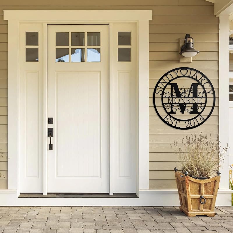 Custom Metal Sign | Personalized Family Name Sign | Monogram Wall Decor | Metal Name Sign| Split Letter Name | Anniversary Wedding Gifts| Custom Outdoor Signs | Metal Wall Art | Couple Gift