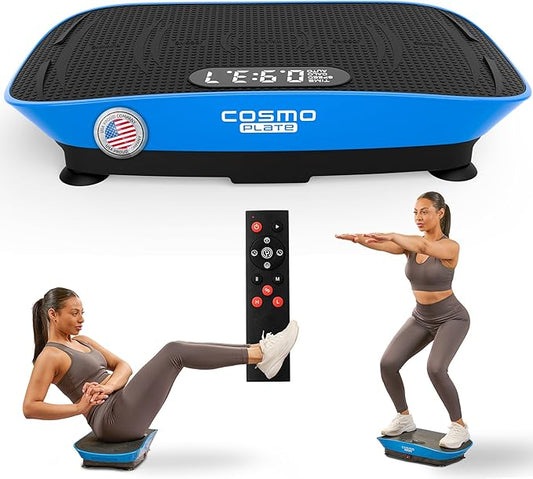 Lifepro Vibration Plate with Bluetooth Speaker, Auto Start Mode – Whole Body Vibrating Platform for Lymphatic Support, Muscle Toning & Flexibility – 10 Speed Levels, Included Remote & Yoga Band