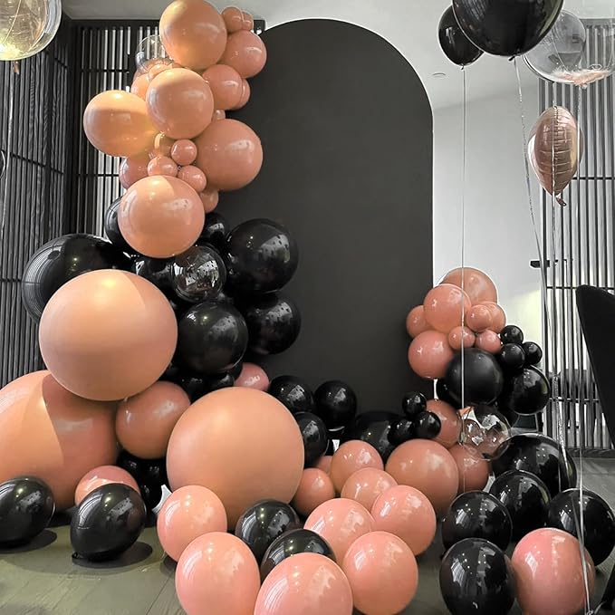 130pcs Peach Balloons Different Sizes 18" 12" 10" 5" Pastel Orange Latex Balloon Garland Arch Kit for Birthday Baby Shower Graduation Wedding Gender Reveal Anniversary Party Decorations