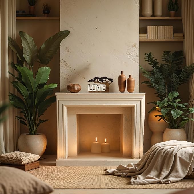 Decozen Gifts for Mom - Wooden Love Letters Sculpture - Mother's Day Birthday Gifts, Home, Office, Living Room, Shelf, Fireplace, Farmhouse, Tabletop, Boho and Mantle Decor - Mothers Day Decorations