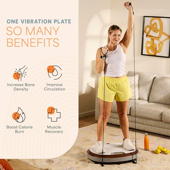 Lifepro Vibration Plate Machines – Full Body Workout, Recovery & Lymphatic Drainage with 4D Motion, Silent Operation, Joint Support, & Triple Motor Technology for Circulation, Fat Burn & Toning