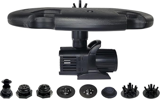HALF OFF PONDS Floating Fountain – 1.75 HP Pond Aerator with 100' Cord – 14,800 GPH Water Pump – 11 Spray Patterns - Energy-Efficient – for Large Ponds, Lakes & Water Gardens
