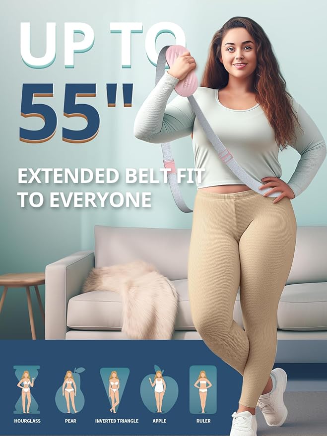 Slimpal AI Portable Heating Pad for Period Cramps, Smart AI Heat Chip, Electric Cordless Heating Belt for Back, Belly, Waist, Stomach, Menstrual Wearable Heating Pad Gifts for Girl Women Her Pink S2