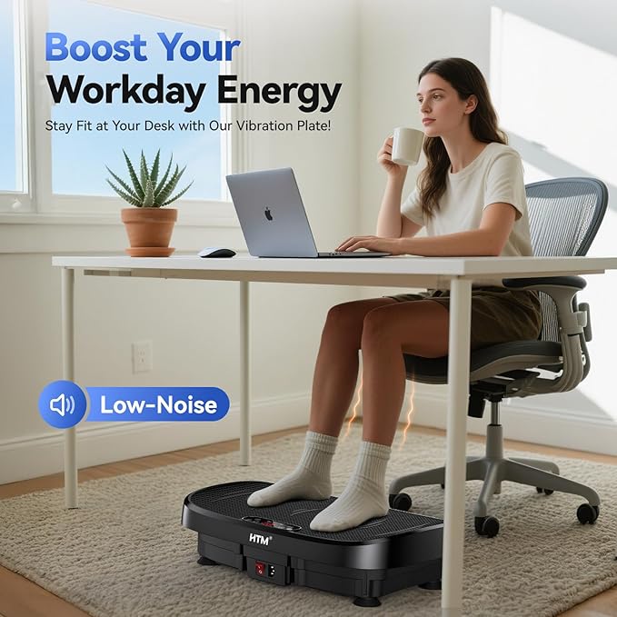 Vibration Plate Exercise Machine - 330lbs Weight Capacity, 120 Speed Levels, 5 Program Modes - Full Body Workout for Home Fitness, Toning & Wellness, LED Display, Low Noise Motor