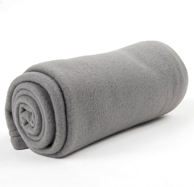 50x60 Throw Blankets, Ultra Soft Hypoallergenic Fleece Fall Throw Blanket for Livingroom, Couch, Chair, Bed, Grey Heather