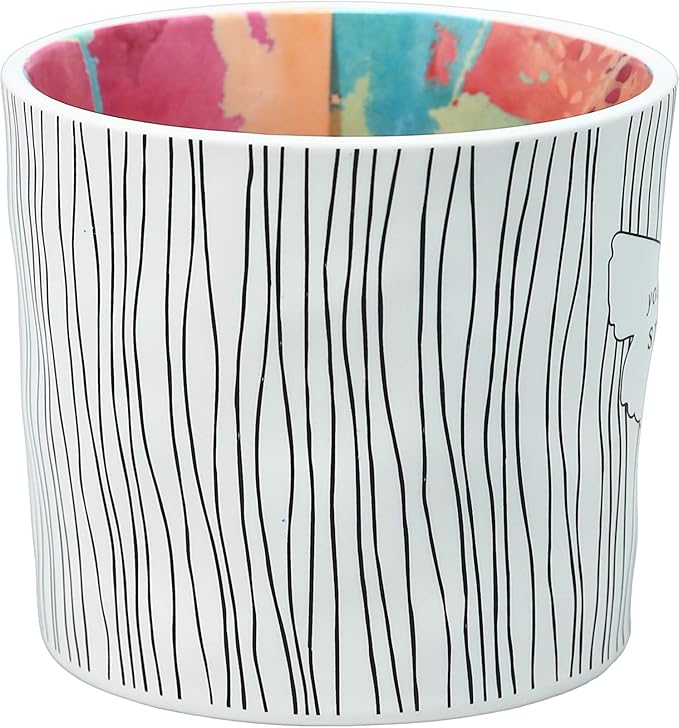 You Are So Special - 16 Oz Debossed Butterfly Rainbow Stripe Coffee Cup Mug