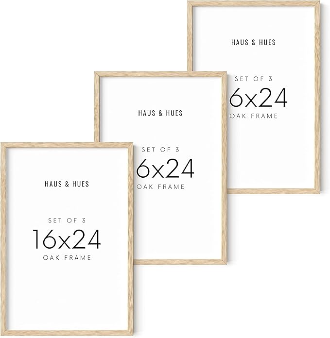HAUS AND HUES Picture Frames - Set of 3 Beige 16x24 Frames for Wall Art
