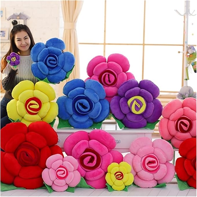 Plush Flower Pillow, Cushion, Office, Home, Sofa, car Decoration, Valentine's Day, Thanksgiving, 60cm(23.62 inch), Pink