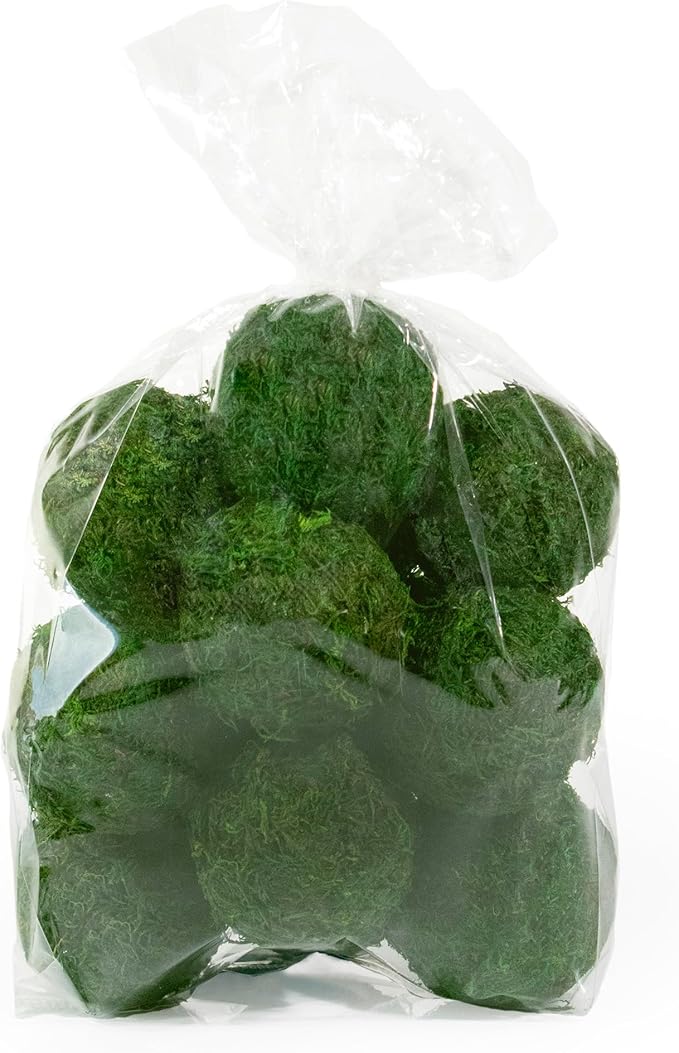 ANDALUCA Decorative Green Moss Balls Bowl Filler Orbs (Pure Moss)