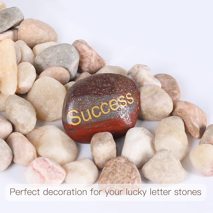 5lbs Natural River Rocks, Polished Pebbles for Plants Garden, 1-2 inch Decorative Peach Stones, Ideal for Fish Tank, Vases, Crafting, Home Decor and Garden Landscaping Rocks,Peach