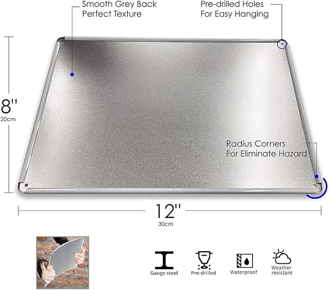 Motivational Metal Tin Sign - 8 Powerful Words for The Day Posters - Inspirational Wall Art Positive Quotes for Home Gym Office Classroom Decor Durable Rustic Wall Decor for Teens Adults 8x12 Inch