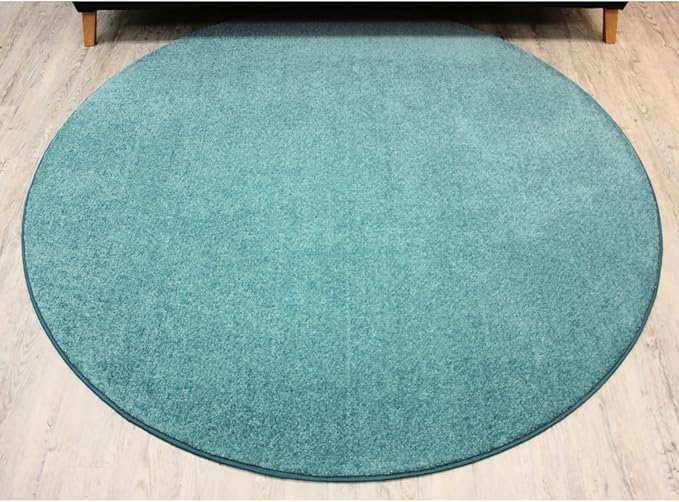 KOECKRITZ Soft and Colorful Kids Classroom Area Rugs (Passes Flammability Pill Test) Many Sizes and Bright Colors to Select from (12' Round, Surf)