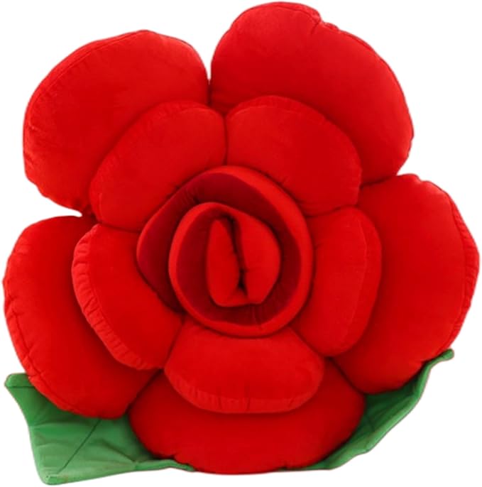 Plush Flower Pillow, Cushion, Office, Home, Sofa, car Decoration, Valentine's Day, Thanksgiving, 60cm(23.62 inch), red
