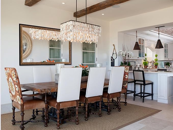 52"x36" Wall Mirrors Decorative, Black Bathroom Vanity Mirror with Gold Foil Carvings Wooden Frame for Living Room, Entryway and Bedroom