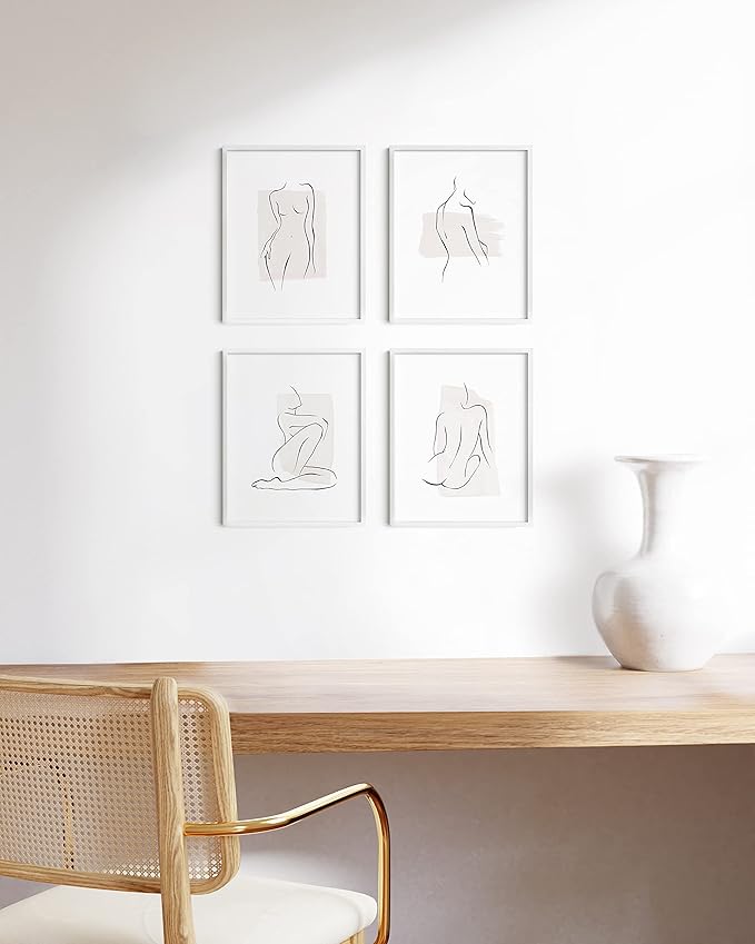 HAUS AND HUES 11x14 White Metal Picture Frames - Features Premium Aluminum, Vertical & Horizontal Hang, Shatterproof Plexiglass - Perfect for Home, Room, Office (11x14 in, White, Set of 15)