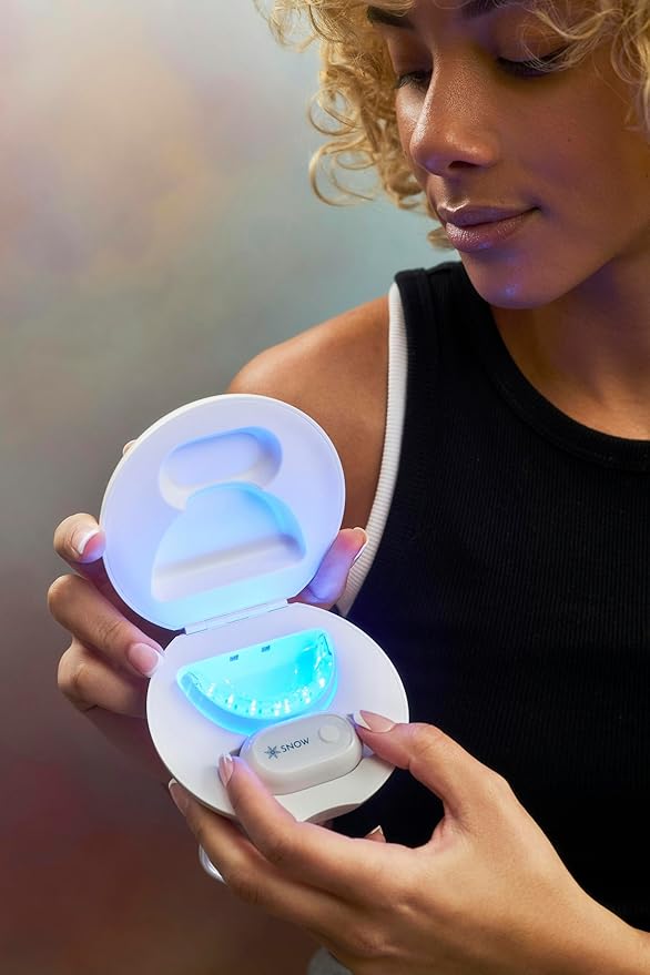 Snow Teeth Whitening Kit - Snow Teeth Whitening Serum and LED Mouthpiece Whitener, Formulated with Hydroxyapatite, Good for 6 Months - Wireless Kit with 3 Wands