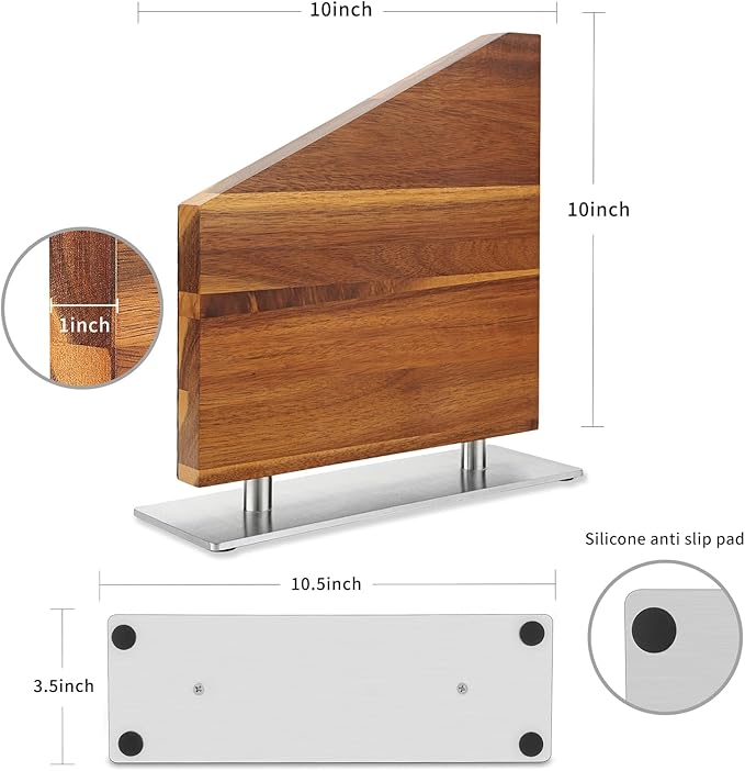 Magnetic Knife Block Without Knives,Magnetic Universal Stands with Strong Enhanced Magnets Strip Kitchen Storage Cutlery Large Organizer ，Knife Holder for Kitchen Organizer